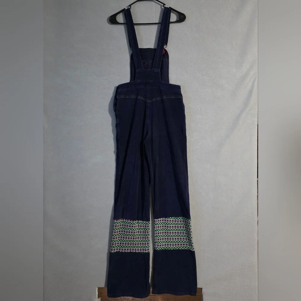 Modcloth Womens Rainbow With Me Corduroy Denim Overalls Size 8